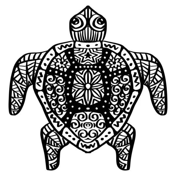 Kaplumbağa karalama zamazingosu el çizimi çizimi.