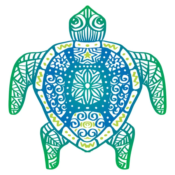 Kaplumbağa karalama zamazingosu el çizimi çizimi.