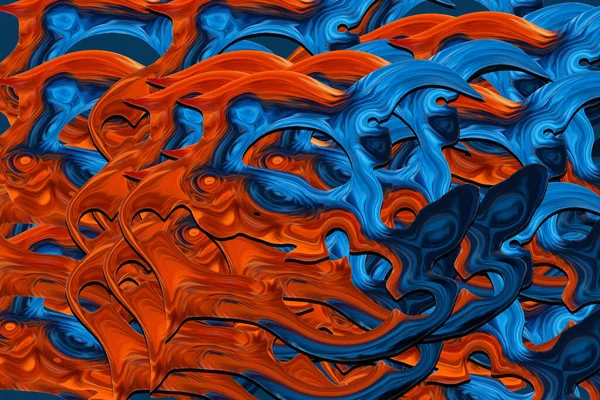 概要カラフルな流体の背景を閉じます 高いテクスチャ 高品質の詳細 液体は抽象的な背景を形成し 壁紙などに最適 — ストック写真