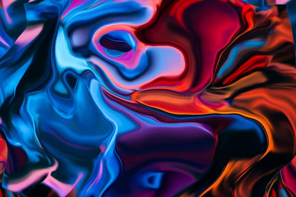 Renkli Mermer Desenli Boya Gökkuşağı Psikedelik Girdap Girdap Soyut Akrilik — Stok fotoğraf