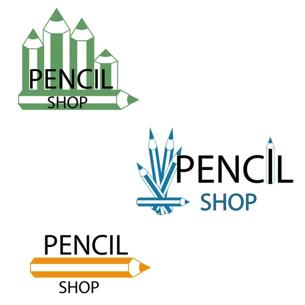 Kalem dükkanı. Logo, pankart, kart. Manşet için örnek. Takvim, broşür, kitapçık.