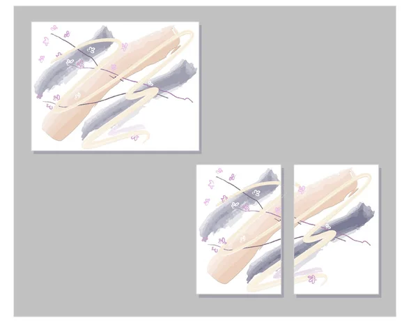 Digital paint art. Decorative panels for interior. Flowers. Sakura. Illustration for poster, magazine, card, wallpaper.  