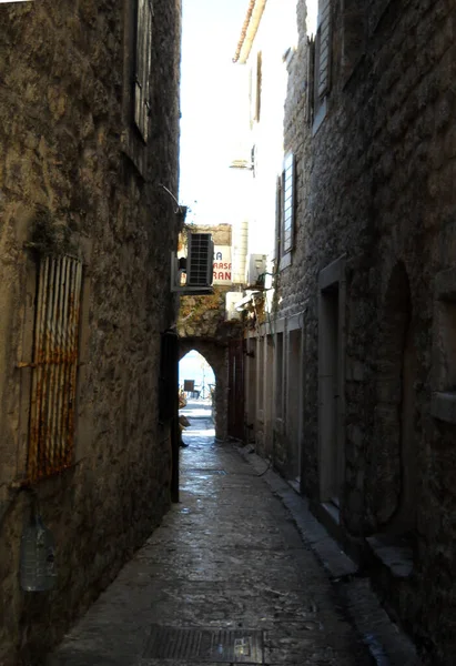 Narrow Street Kotor Old Town — Stock Photo, Image