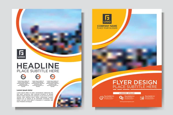 Flyer Cover Business Brochure Vector Design Leaflet Advertising Abstract Background — Vettoriale Stock