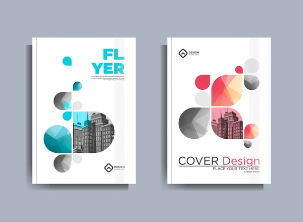 Corporate Business Flyer Panfleto Panfleto Folheto Capa Design Layout Plano — Vetor de Stock