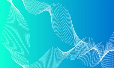 Abstract template background with wave design. Digital frequency track equalizer. Stylized line art background. Colorful shiny wave with lines created using blend tool. Vector Illustration