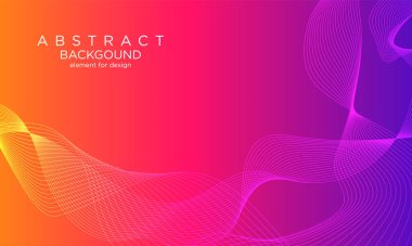 Abstract template background with wave design. Digital frequency track equalizer. Stylized line art background. Colorful shiny wave with lines created using blend tool. Vector Illustration