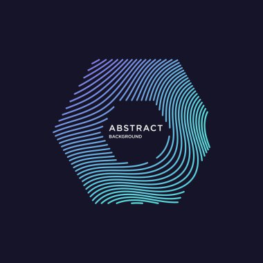 Vector abstract hexagon background with dynamic particles wave dots. Vector Illustration - EPS 10