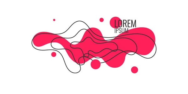 Abstract Background Dynamic Linear Waves Vector Illustration Flat Minimalist Style — 图库矢量图片