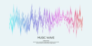 Modern sound wave equalizer. Vector illustration on dark background - EPS 10
