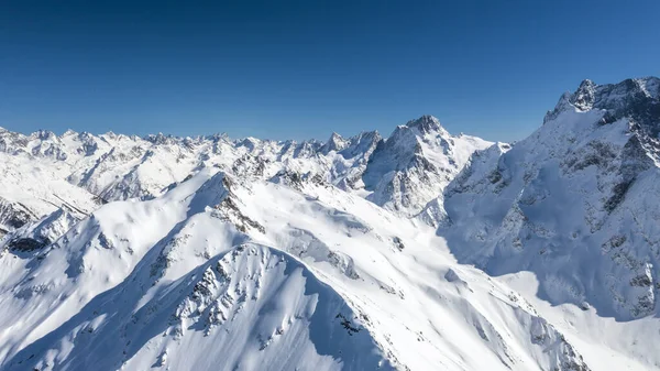 Caucasus Mountains Panoramic View Ski Slope Mountains Belalakaya Sofrudzhu Sulakhat — Stock Photo, Image