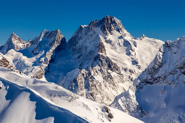 Caucasus Mountains Panoramic View Ski Slope Mountains Belalakaya Sofrudzhu Sulakhat — Stock Photo, Image