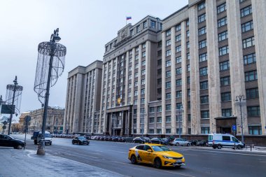 Rusya Federasyonu-Moskova Devlet Duma Binası, Rusya, 16 Şubat 2021.
