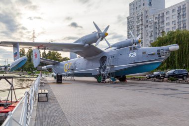Dünya Okyanus Gemileri ve Denizaltı Mavi Gökyüzü Müzesi. Rusya, Kalininingrad, 28 Ağustos 2021.