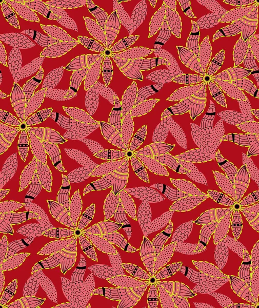 Digital Textile Ornaments Motif Multi Mixed Patterns Textile Print — Stockfoto