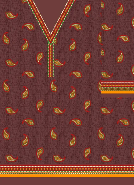 Digital Textile Ornaments Motif Multi Mixed Patterns Textile Print — 스톡 사진