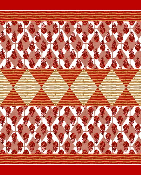 Digital Textile Ornaments Motif Multi Mixed Patterns Textile Print —  Fotos de Stock