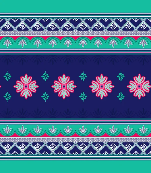 Digital Textile Ornaments Motif Multi Mixed Patterns Textile Print — 스톡 사진