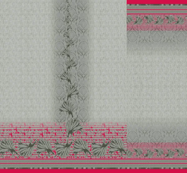 Digital Textile Ornaments Motif Multi Mixed Patterns Textile Print — Foto de Stock