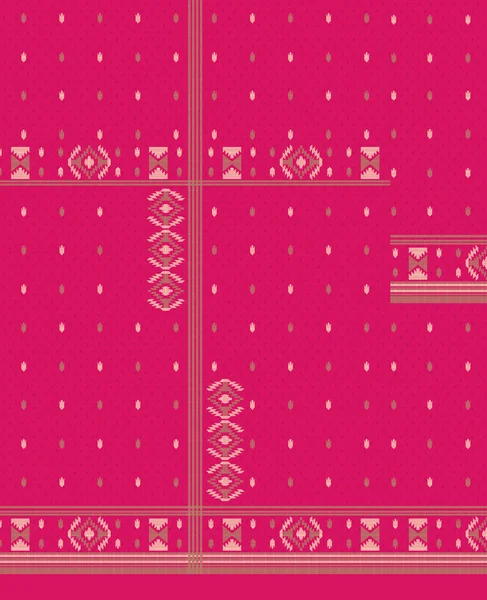 Digital Textile Ornaments Motif Multi Mixed Patterns Textile Print — ストック写真