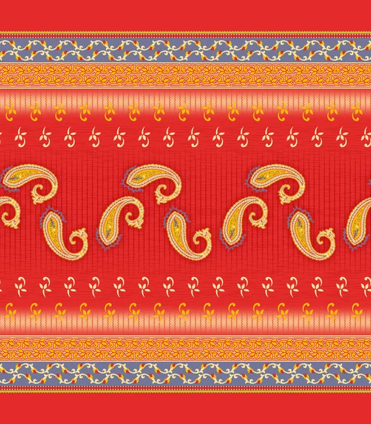 Digital Textile Ornaments Motif Multi Mixed Patterns Textile Print — Stock Fotó