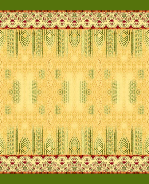 Digital Textile Ornaments Motif Multi Mixed Patterns Textile Print — 图库照片