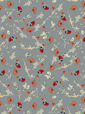 digital textile ornaments, motif, multi mixed patterns for textile prin allover design.