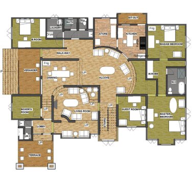 It contains 6 bedroom with dinning and twin lounge, foyer, alcove. Good for residential. Recommend for Africans. 