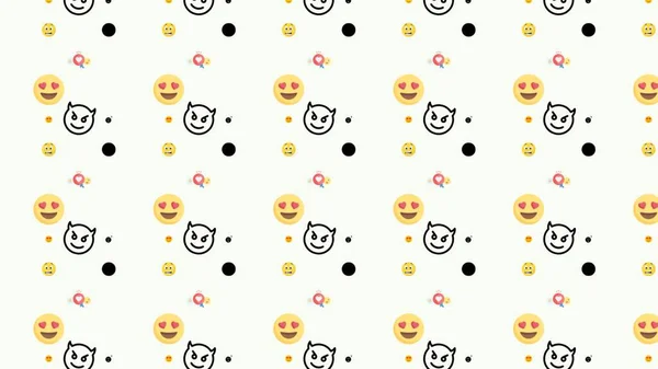 Attractive Classic Emojis Pattern Design Created — 图库矢量图片