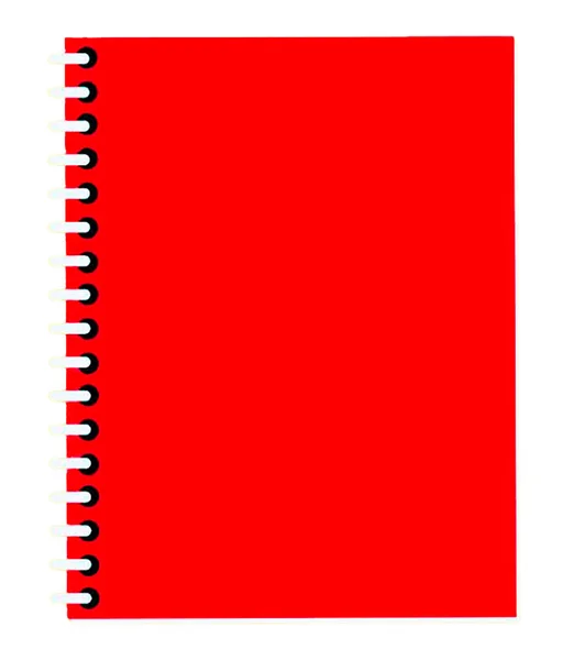Привлекательный Классический Привлекающий Внимание Векторный Дизайн Isolated Красный Спиральный Ноутбук — стоковый вектор