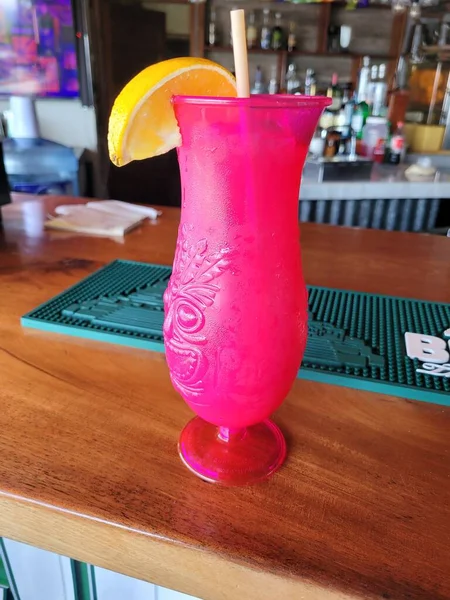 Another Delicious Cocktail Rum Punch Cahal Pech Resort San Ignacio — Stockfoto