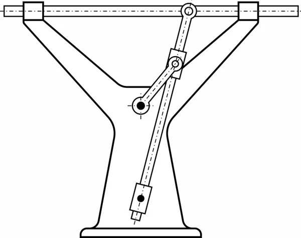 異なる機械 装置で使用されるさまざまなメカニズムの例 — ストックベクタ