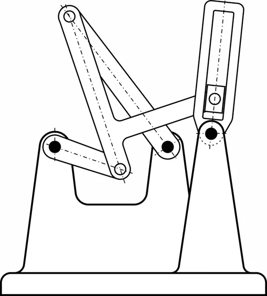 Példák Különböző Gépekben Műszerekben Eszközökben Használt Különböző Mechanizmusokra — Stock Vector