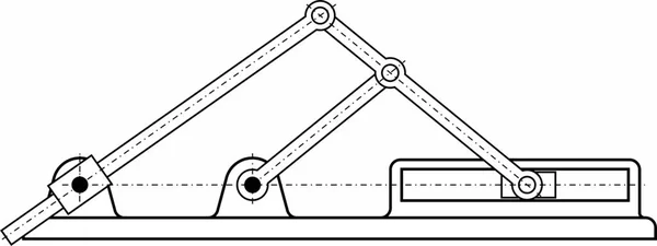 異なる機械 装置で使用されるさまざまなメカニズムの例 — ストックベクタ