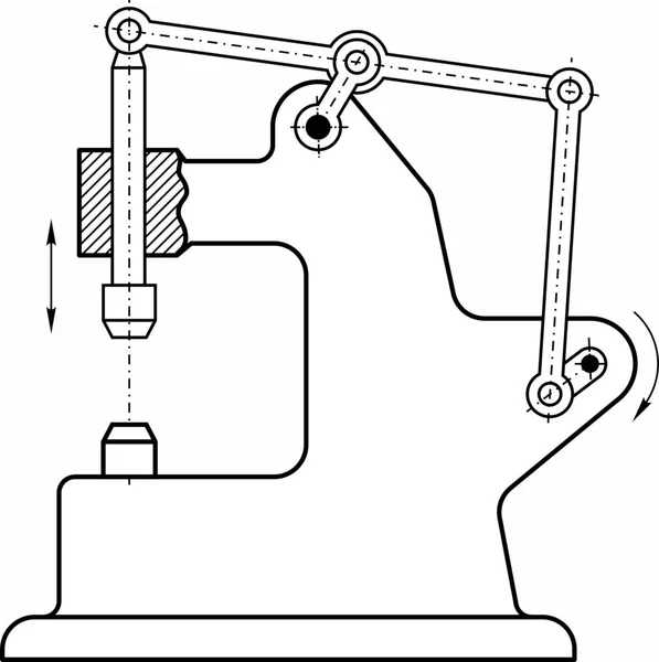 Exemples Différents Mécanismes Utilisés Dans Différentes Machines Instruments Dispositifs — Image vectorielle