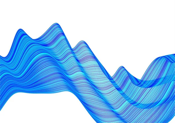 Pürüzsüz mavi dalgalı soyut vektör arkaplanı.