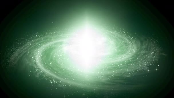 Spiral Green Nebula Galaxy — Video Stock