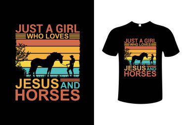 Horse Vector Illustration T-Shirt Design Template