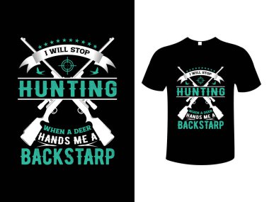 Hunting Deer And Duck Colorful Typography Vintage Illustration Vector T-Shirt Design Template