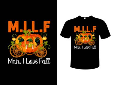 Pumpkin Fall Colorful Typography Vintage Illustration Vector T-Shirt Design Template