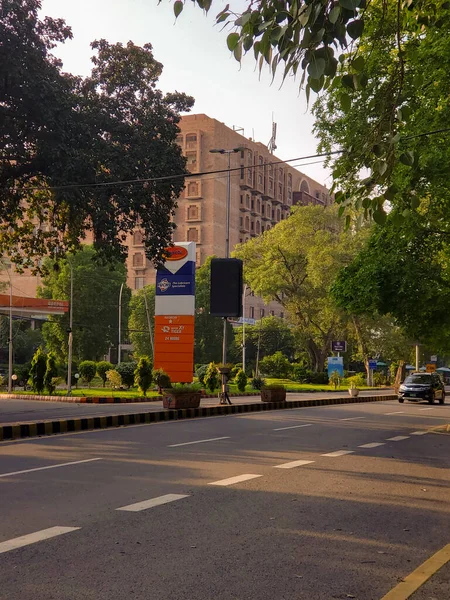 A photo of Lahore Cantt with the mall of Lahore in the background