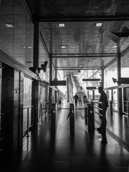 A monochrome of Islamabad Metro