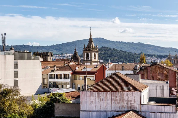 Braga Portugal Outubro 2021 Ambiente Rua Detalhes Arquitetônicos Centro Histórico — Fotografia de Stock