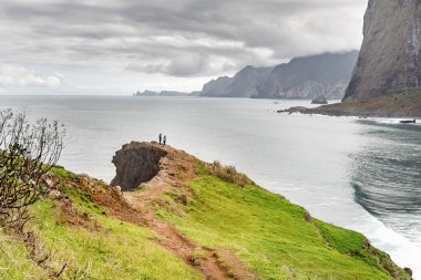 view from the crane viewpoint on the Guindaste mirador on the island of Madeira on a winter day