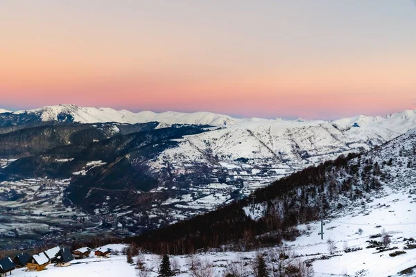 View Mountains Saint Lary Soulan France Snow Winter — Stock Photo, Image
