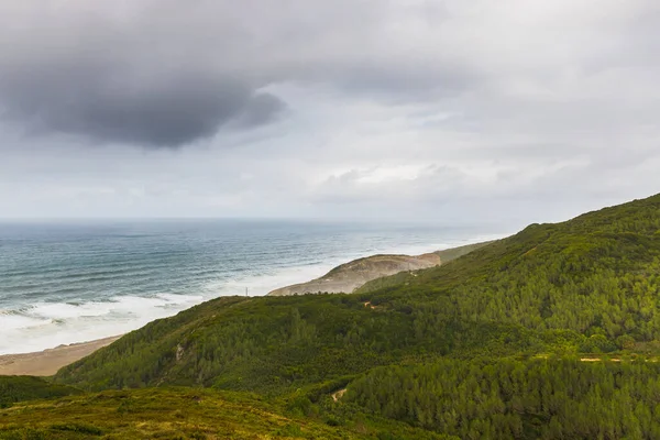 Vista Sul Mare Una Giornata Maltempo Sulle Alture Figueira Foz — Foto Stock