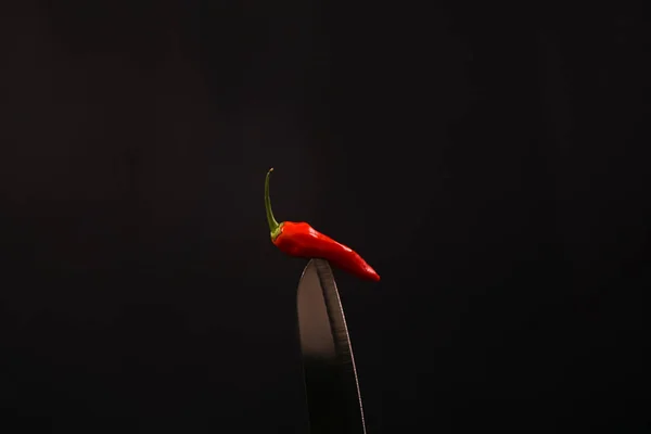 Premium Chili Bled Black Background Landscape — Foto de Stock