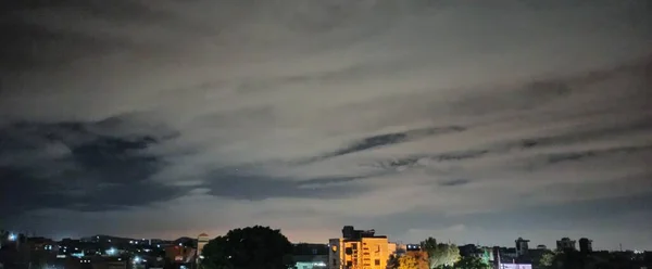 Night View Clouds Heavy Rain — 图库照片