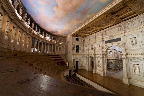 Veduta Palcoscenico Stand Del Teatro Olimpico Vicenza — Foto Stock