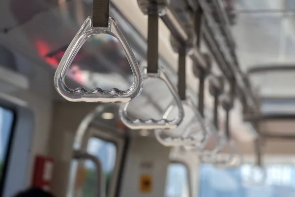 Transparent Plastic Handrail Train Bogie — Zdjęcie stockowe